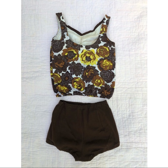 1960s Two Piece Bathing Suit - Picture 4 of 7
